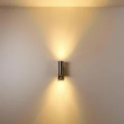 hofstein Applique murale Froslev LED Chrome, 2 lumières, Détecteur de mouvement