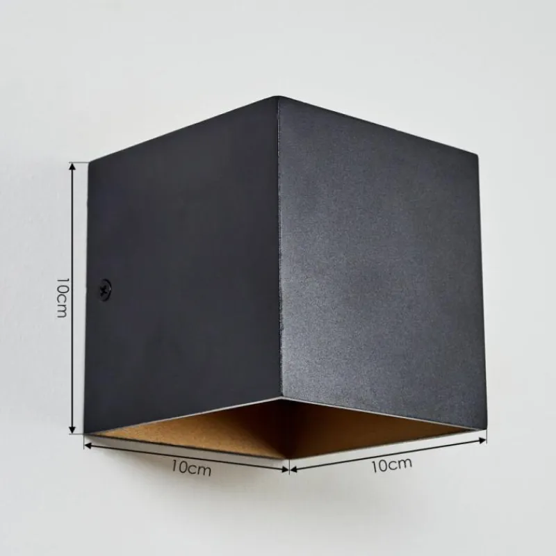 hofstein Applique murale Fulufo LED Cuivre, Noir, 1 lumière