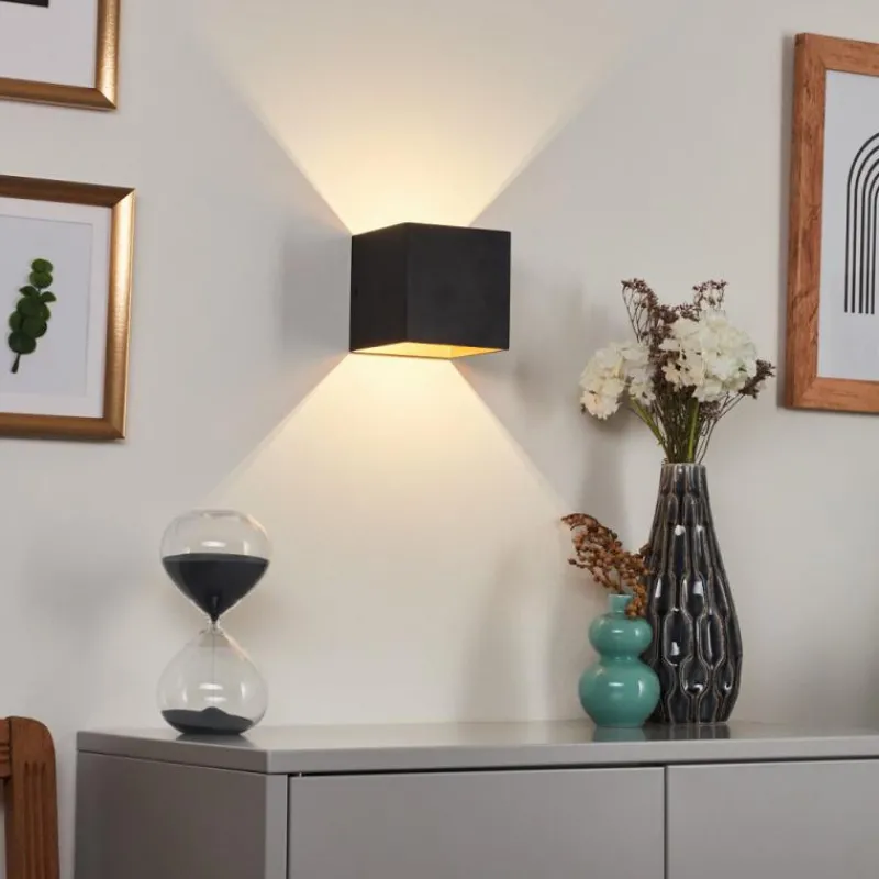 hofstein Applique murale Fulufo LED Cuivre, Noir, 1 lumière