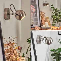 Lampes Industrielles-hofstein Applique murale Gadmen Chrome, Nickel mat, 1 lumière