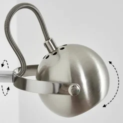 Lampes Industrielles-hofstein Applique murale Gadmen Chrome, Nickel mat, 1 lumière