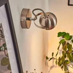 Lampes Industrielles-hofstein Applique murale Gadmen Chrome, Nickel mat, 1 lumière
