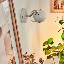 hofstein Applique murale Gadmen Chrome, Blanc, 1 lumière