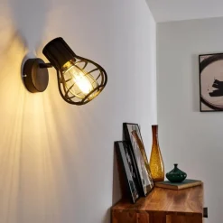 Luminaires Rustiques-hofstein Applique murale Gainesville Noir, 1 lumière