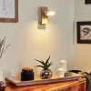 Lampes Vintages & Rétros-hofstein Applique murale Giresta LED Brun, Blanc, 1 lumière