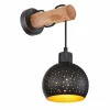 Luminaires Scandinaves-Luminaires Globo Lighting Applique murale Globo ADAJA Noir, 1 lumière