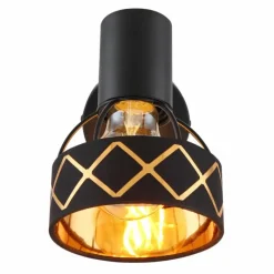 Lampes En Tissu-Luminaires Globo Lighting Applique murale Globo BLANCA Noir, 1 lumière