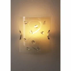 Luminaires Globo Lighting Applique murale Globo BURGUNDY Nickel mat, Blanc, 1 lumière