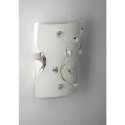 Luminaires Globo Lighting Applique murale Globo BURGUNDY Nickel mat, Blanc, 1 lumière