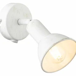 Luminaires Globo Lighting Applique murale Globo CALDERA Blanc, 1 lumière* Spots Et Projecteurs