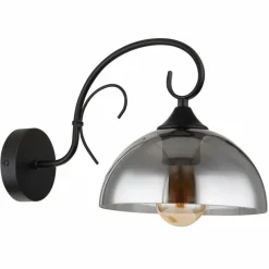 Lampes Art Déco-Luminaires Globo Lighting Applique murale Globo COTTAGE Noir, 1 lumière