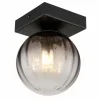 Suspension Verre Fumé-Luminaires Globo Lighting Applique murale Globo DALLERTA Noir, 1 lumière