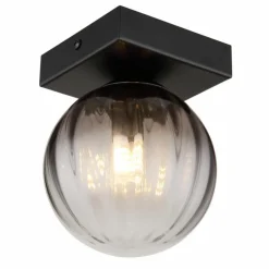 Suspension Verre Fumé-Luminaires Globo Lighting Applique murale Globo DALLERTA Noir, 1 lumière