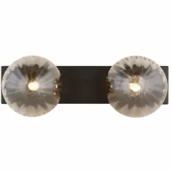 Suspension Verre Fumé-Luminaires Globo Lighting Applique murale Globo DALLERTA Noir, 2 lumières