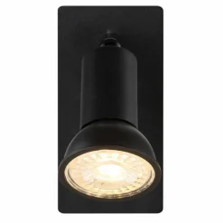 Luminaires Globo Lighting Applique murale Globo DREW Noir, 1 lumière* Spots Et Projecteurs