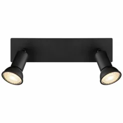 Luminaires Globo Lighting Applique murale Globo DREW Noir, 2 lumières* Spots Et Projecteurs