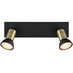 Lampes Dorées-Luminaires Globo Lighting Applique murale Globo DREW Noir, 2 lumières