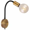 Lampes Dorées-Luminaires Globo Lighting Applique murale Globo EDDY Or, 1 lumière