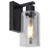 Suspension Verre Fumé-Luminaires Globo Lighting Applique murale Globo HADERA Noir, 1 lumière