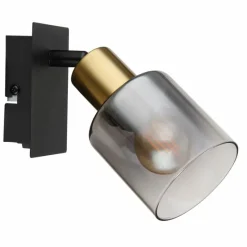 Suspension Verre Fumé-Luminaires Globo Lighting Applique murale Globo HOLLSY Noir, 1 lumière