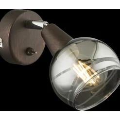 Luminaires Rustiques-Luminaires Globo Lighting Applique murale Globo Isla LED Bronze, 1 lumière