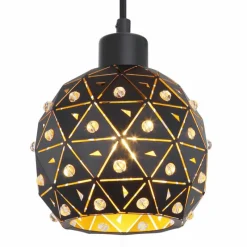 Lampes Dorées-Luminaires Globo Lighting Applique murale Globo JODIE Bois clair, Noir, 1 lumière