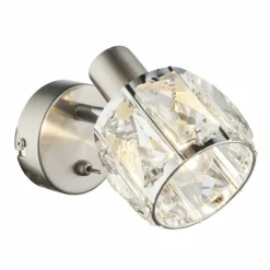 Lampe Turque-Luminaires Globo Lighting Applique murale Globo Kris Nickel mat, 1 lumière