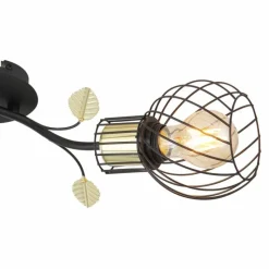 Luminaires Globo Lighting Applique murale Globo LALLY Laiton, Noir, 2 lumières* Appliques