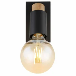 Lampes En Bois-Luminaires Globo Lighting Applique murale Globo MATTI Écru, Noir, 1 lumière