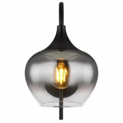 Suspension Verre Fumé-Luminaires Globo Lighting Applique murale Globo MAXY Noir, 1 lumière
