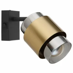 Suspension Verre Fumé-Luminaires Globo Lighting Applique murale Globo MILLEY Laiton, Noir, 1 lumière