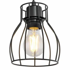 Luminaires Scandinaves-Luminaires Globo Lighting Applique murale Globo MINA Bois clair, Noir, 1 lumière