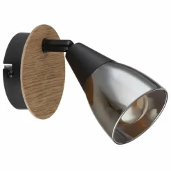 Suspension Verre Fumé-Luminaires Globo Lighting Applique murale Globo MUBBY Noir, 1 lumière