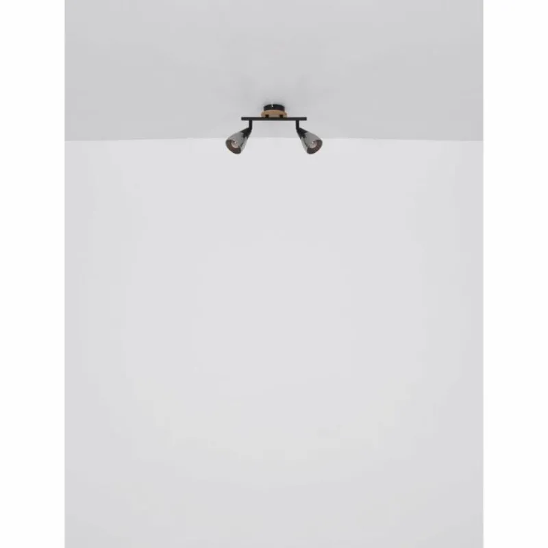 Suspension Verre Fumé-Luminaires Globo Lighting Applique murale Globo MUBBY Noir, 1 lumière