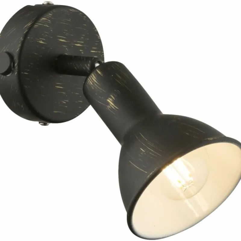 Luminaires Globo Lighting Applique murale Globo NAMUS Noir, 1 lumière* Spots Et Projecteurs