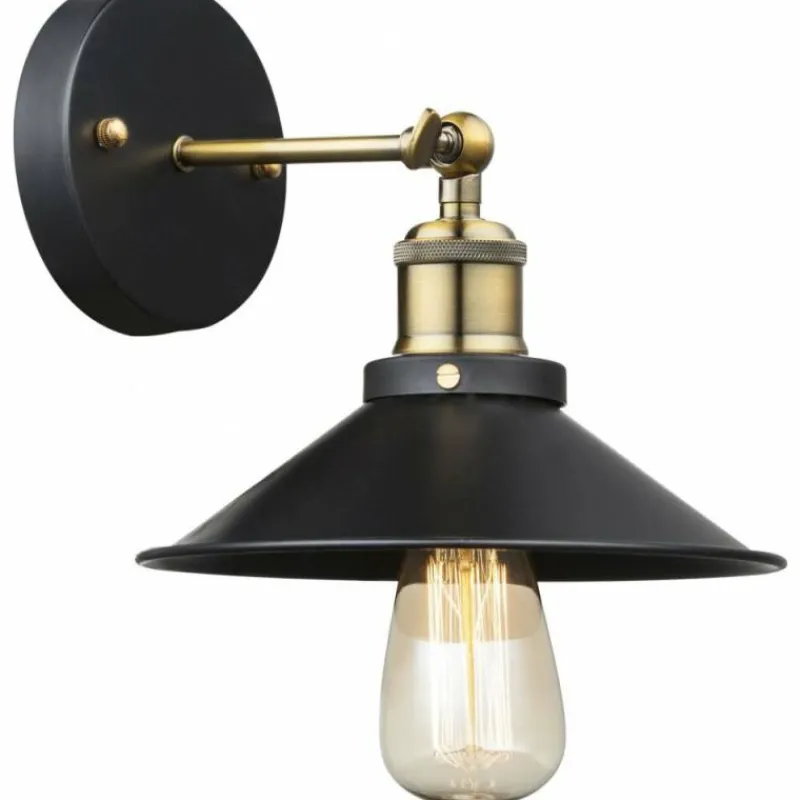 Luminaires Globo Lighting Applique murale Globo Noir, 1 lumière* Appliques