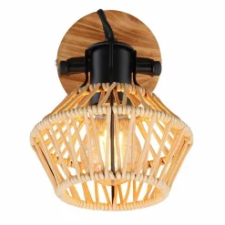 Style Boho-Chic-Luminaires Globo Lighting Applique murale Globo Noir, 1 lumière