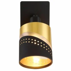 Lampes En Tissu-Luminaires Globo Lighting Applique murale Globo OR Noir, 1 lumière