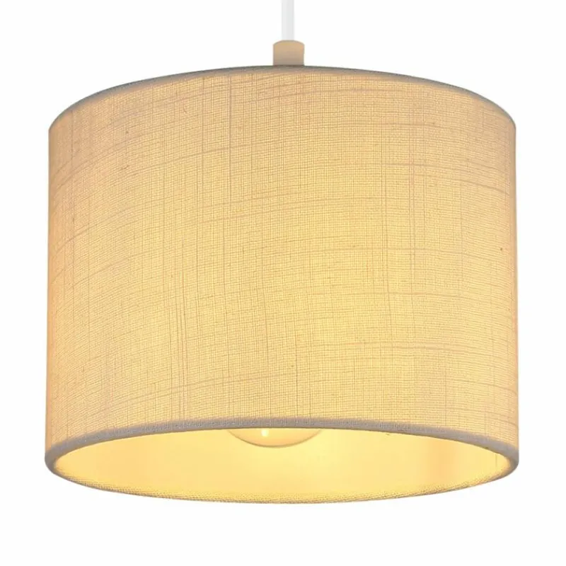 Lampes En Tissu-Luminaires Globo Lighting Applique murale Globo RAFA Brun, Blanc, 1 lumière