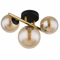 Luminaires Globo Lighting Applique murale Globo RIHA LED Laiton, Noir, 3 lumières