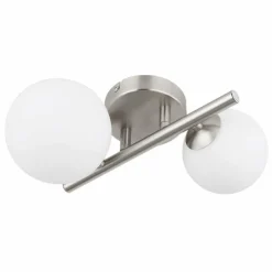 Luminaires Globo Lighting Applique murale Globo RIHA LED Nickel mat, 2 lumières