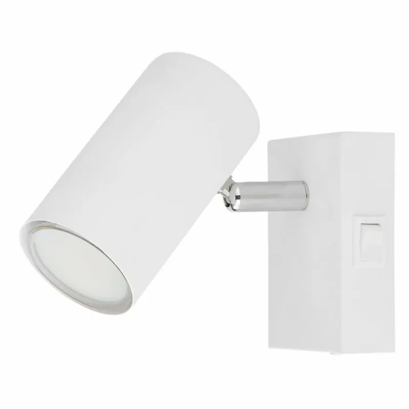 Luminaires Globo Lighting Applique murale Globo ROBBY Chrome, Blanc, 1 lumière* Spots Et Projecteurs