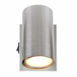 Luminaires Globo Lighting Applique murale Globo ROBBY Nickel mat, 1 lumière* Spots Et Projecteurs
