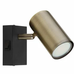 Luminaires Globo Lighting Applique murale Globo ROBBY Noir, 1 lumière* Spots Et Projecteurs