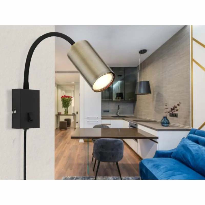 Luminaires Globo Lighting Applique murale Globo ROBBY Noir, 1 lumière* Appliques