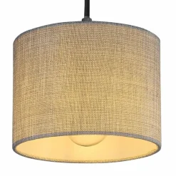 Lampes En Tissu-Luminaires Globo Lighting Applique murale Globo ROGER Gris, Noir, 1 lumière