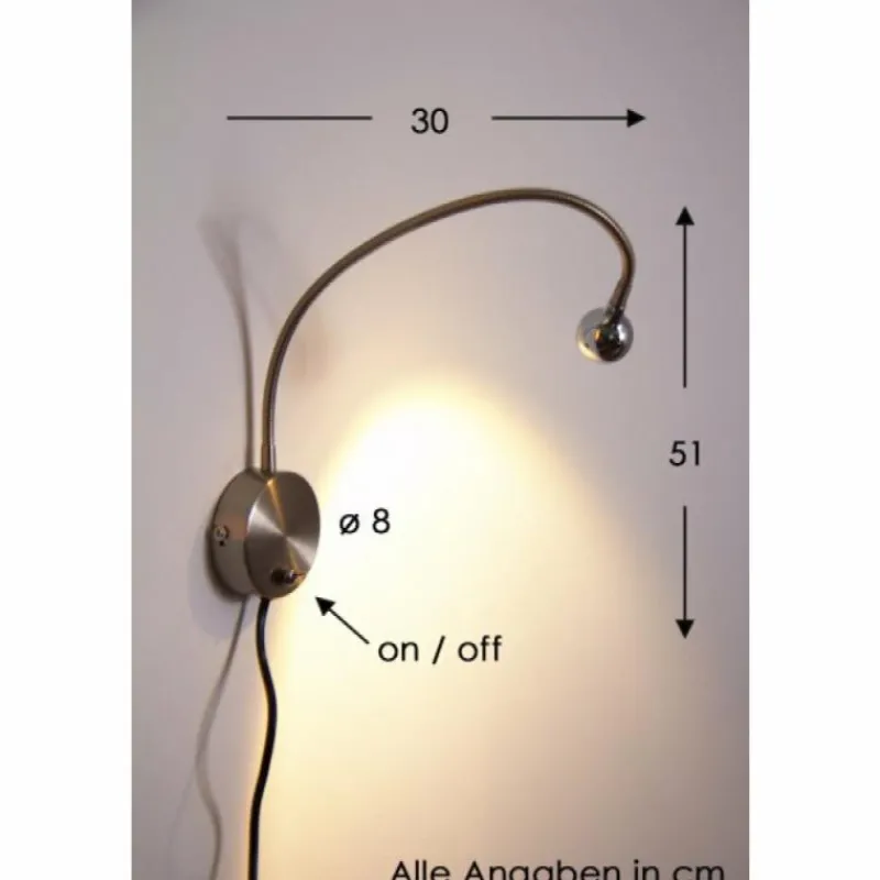 hofstein Applique murale Globo SERPENT LED Chrome, 1 lumière