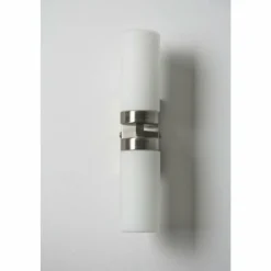 Luminaires Globo Lighting Applique murale Globo SPACE Chrome, Acier inoxydable, Nickel mat, Blanc, 2 lumières