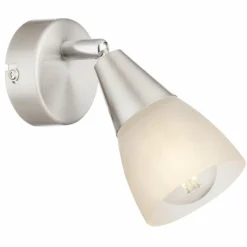 Luminaires Globo Lighting Applique murale Globo Tadeus I Nickel mat, 1 lumière* Spots Et Projecteurs