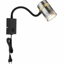 Suspension Verre Fumé-Luminaires Globo Lighting Applique murale Globo TRABBY Noir, 1 lumière